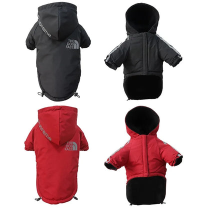 Winter Warm Fleece Waterproof Reflective Pet Clothes For Small to Medium Pet
