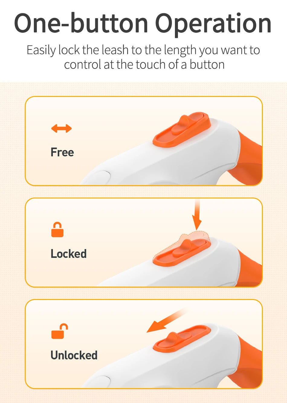 5M Automatic Retractable Dog Leash LED Luminous