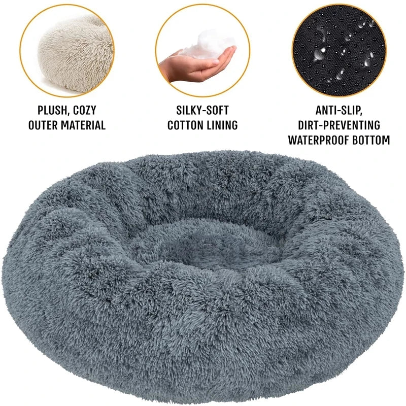 Round Pet Bed for Large Dog - Super Soft