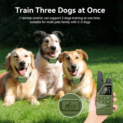 Electric Dog Training Bark Stop Collar With Remote Control