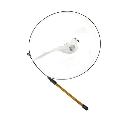 Simulation Bird Cat Toy – Suction Cup Feather Teaser Wand for Play