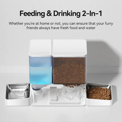 Auto 5L Cat Kibble Dispenser with 3.5L Water Refill