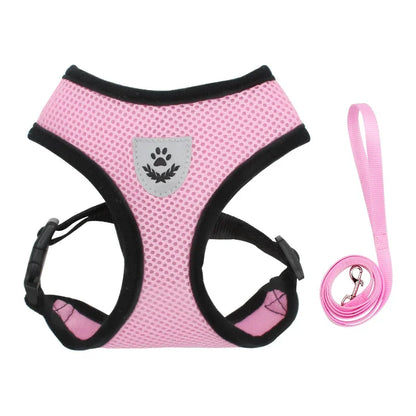 Adjustable Vest Polyester Mesh Breathable Harnesses Reflective for Pet