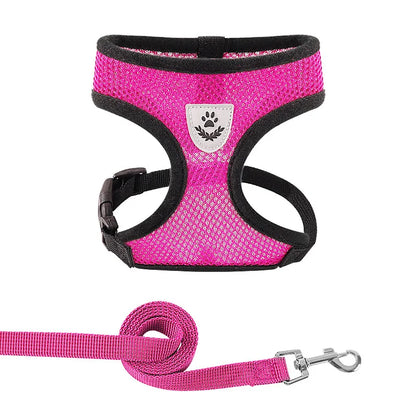 Adjustable Vest Polyester Mesh Breathable Harnesses Reflective for Pet