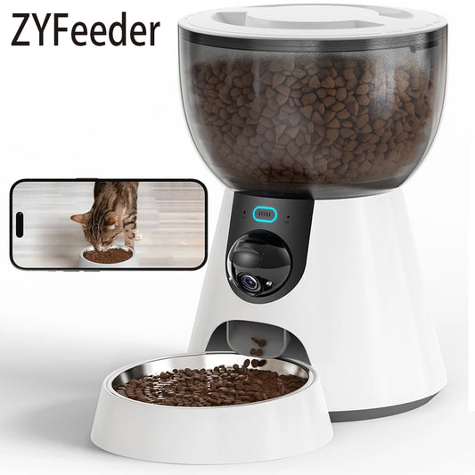4L 5G Net Automatic Smart Pet Feeder With Camera Recorder Timing Video