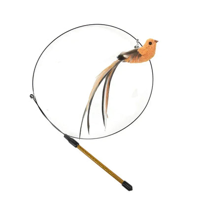 Simulation Bird Cat Toy – Suction Cup Feather Teaser Wand for Play