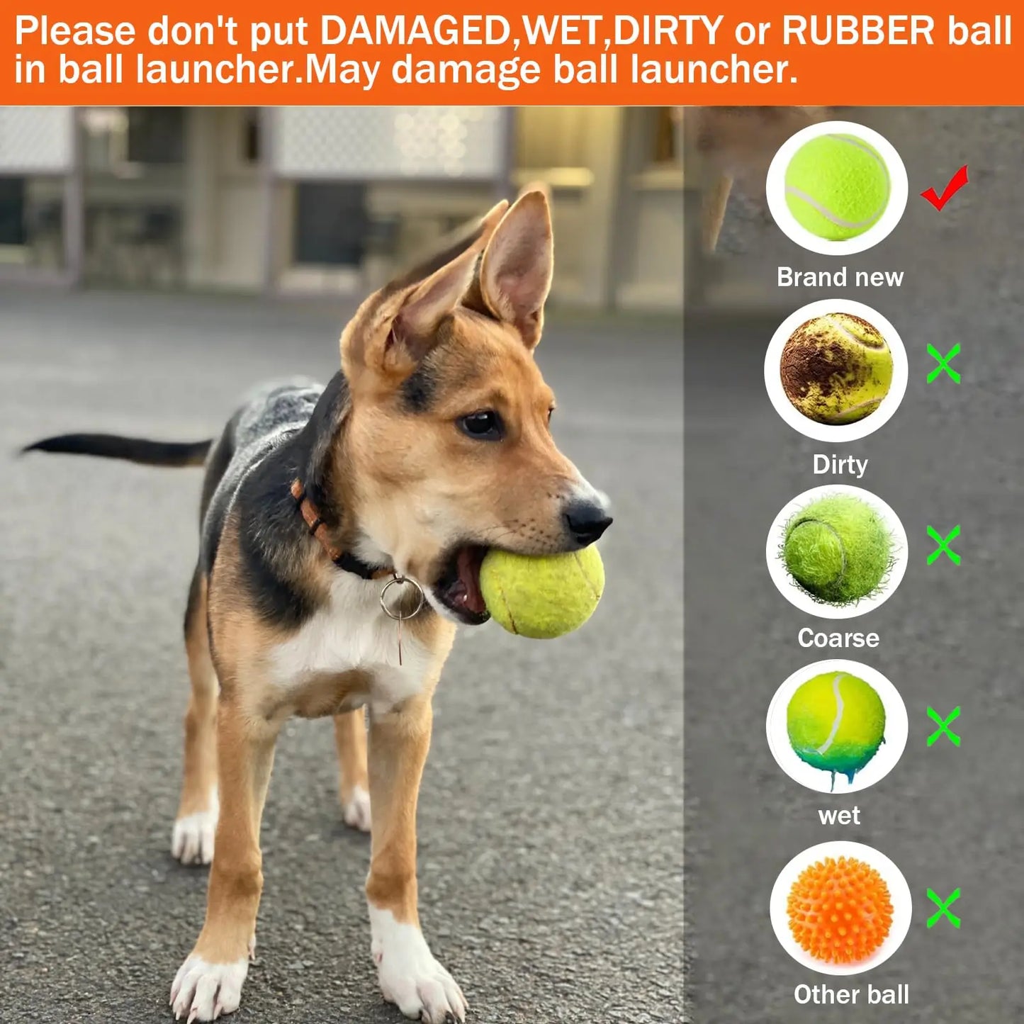 Automatic Dog Ball Launcher with 10-30Ft 3 Launching Distance with 9 Tennis Balls