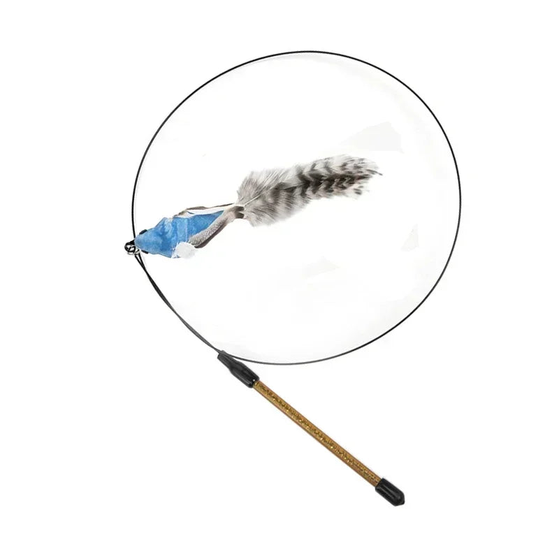 Simulation Bird Cat Toy – Suction Cup Feather Teaser Wand for Play