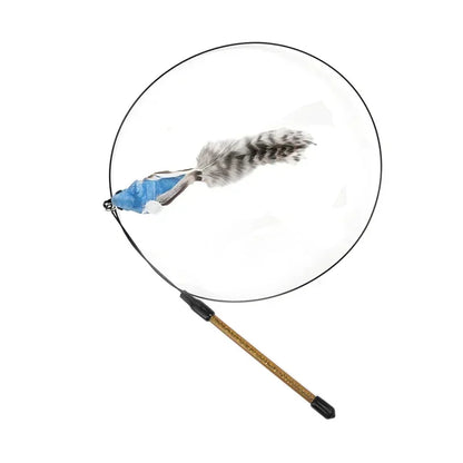 Simulation Bird Cat Toy – Suction Cup Feather Teaser Wand for Play