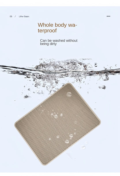 Large size Double Layer Waterproof Cat Litter Mat
