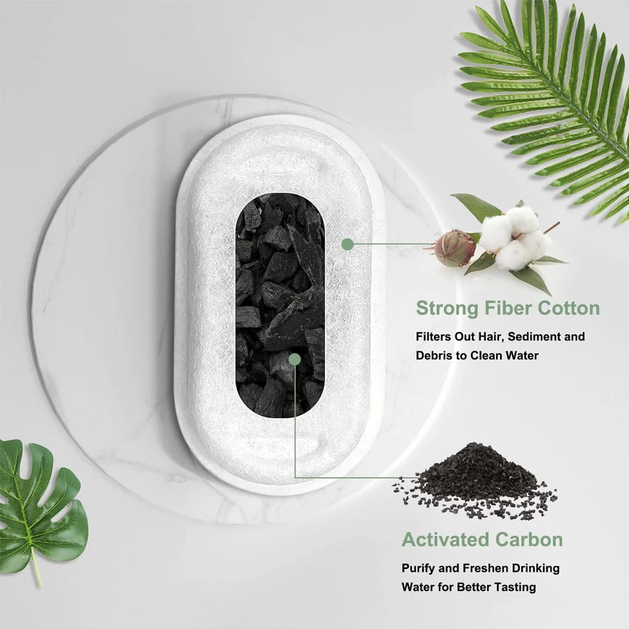 Replacement Filters for Pet Water Fountain Stainless Steel Dispenser Feeders