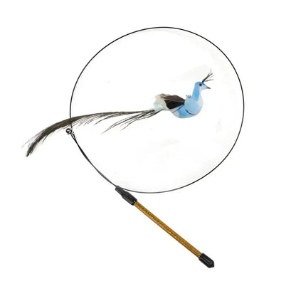Simulation Bird Cat Toy – Suction Cup Feather Teaser Wand for Play