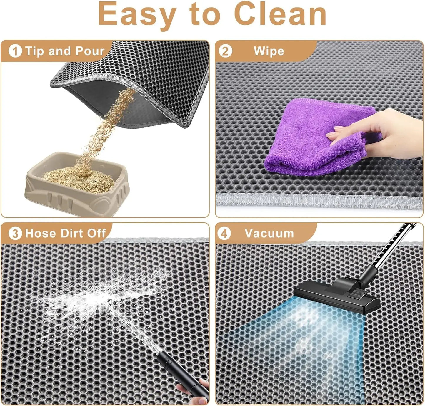 Cat Litter Resistant Waterproof Anti-slip Cat Litter Mat