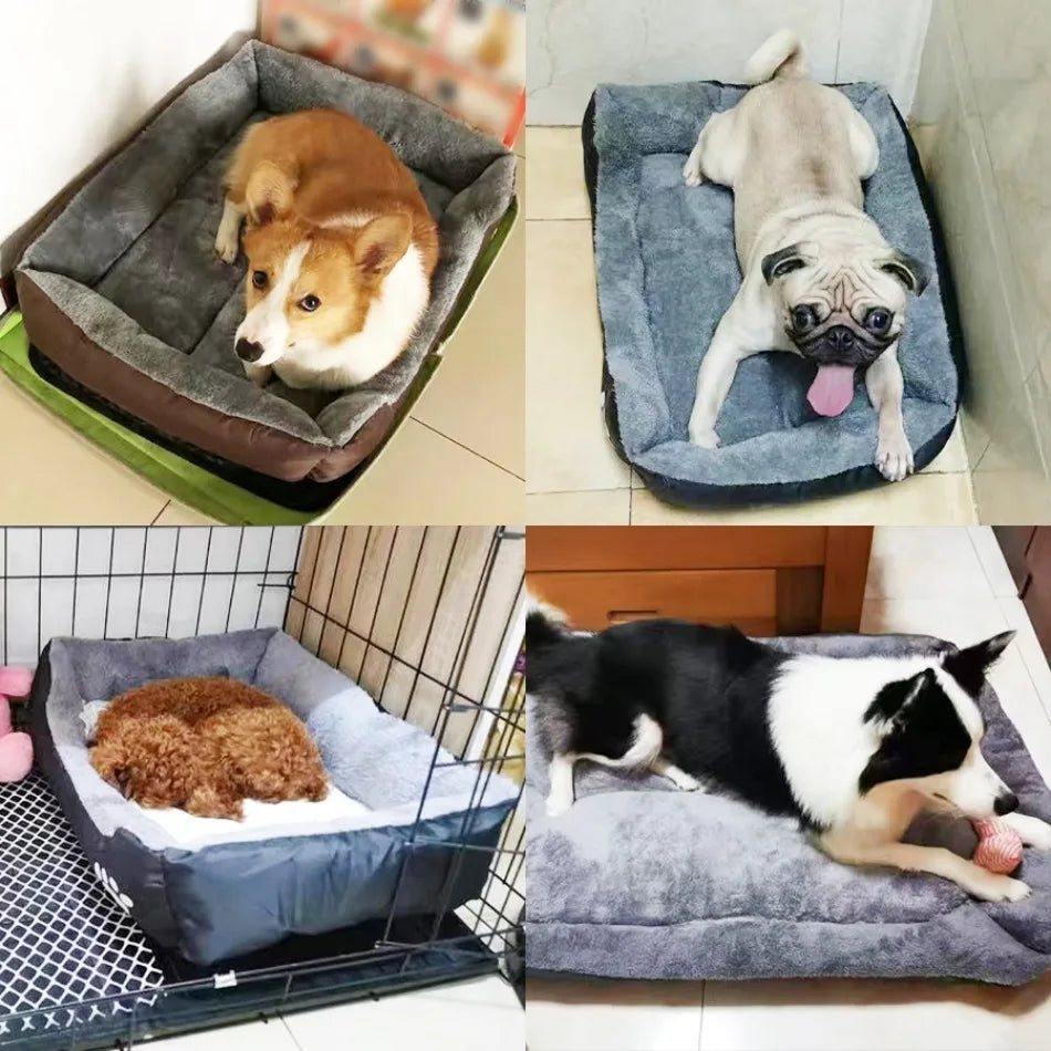 Large Pet Square Plush Washable  Mattress