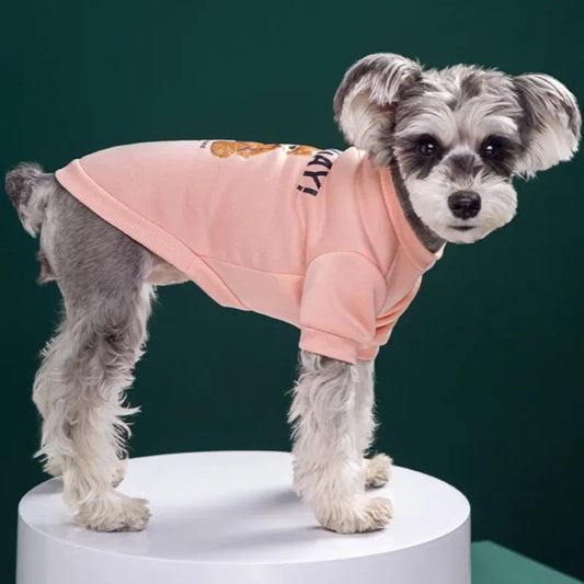 Winter Pullover Sweatshirt Bear Pattern Pet Jacket