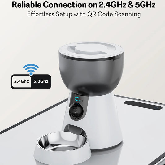 4L 5G Net Automatic Smart Pet Feeder With Camera Recorder Timing Video