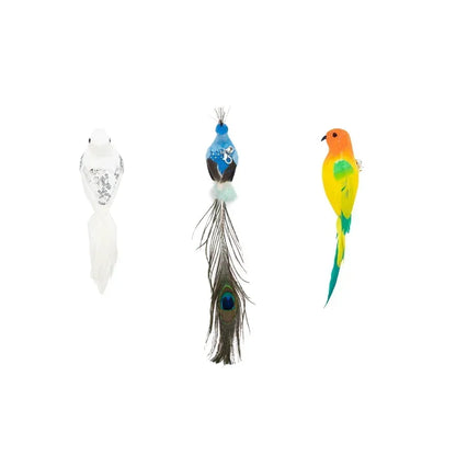 Simulation Bird Cat Toy – Suction Cup Feather Teaser Wand for Play