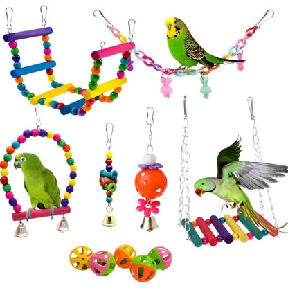 Bird Toy Set – Training Toys & Cage Accessories for Small Parrots