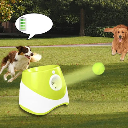 Automatic Dog Tennis Ball Launcher Rechargeable Catapult 6 Ball