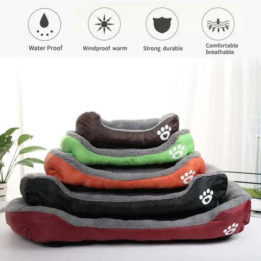 Large Pet Square Plush Washable  Mattress