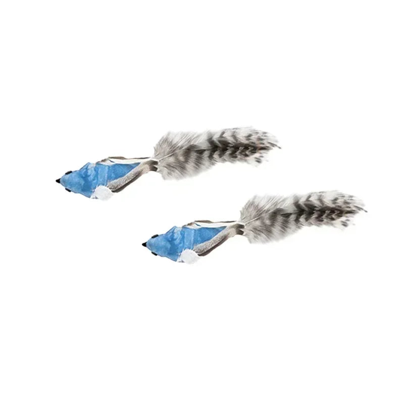 Simulation Bird Cat Toy – Suction Cup Feather Teaser Wand for Play