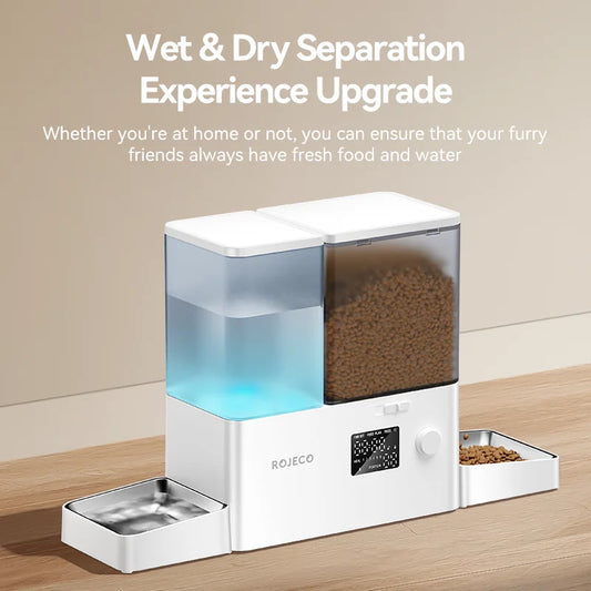 Auto 5L Cat Kibble Dispenser with 3.5L Water Refill