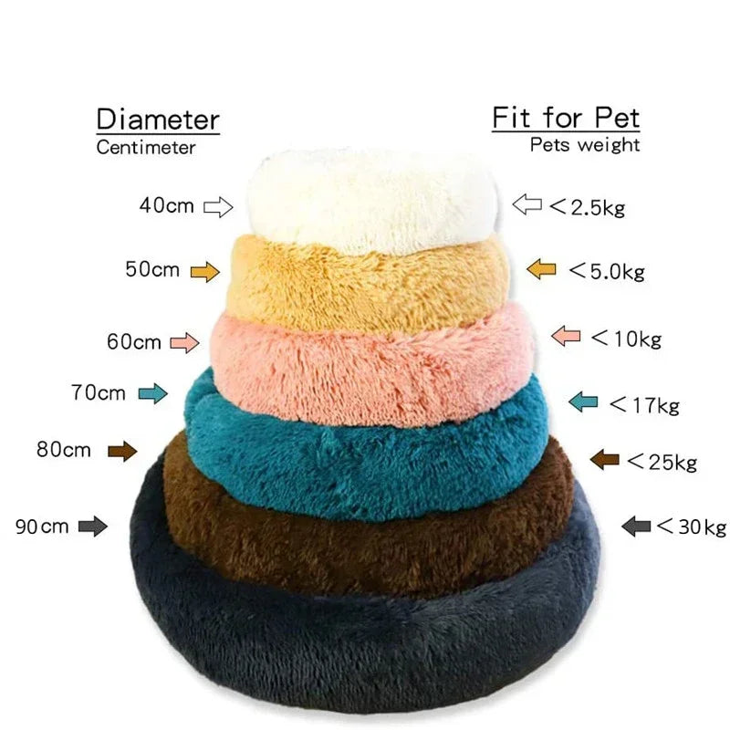 Round Pet Bed for Large Dog - Super Soft