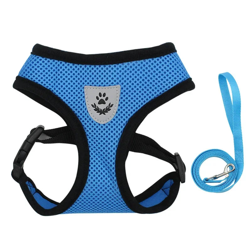 Adjustable Vest Polyester Mesh Breathable Harnesses Reflective for Pet