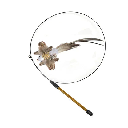 Simulation Bird Cat Toy – Suction Cup Feather Teaser Wand for Play
