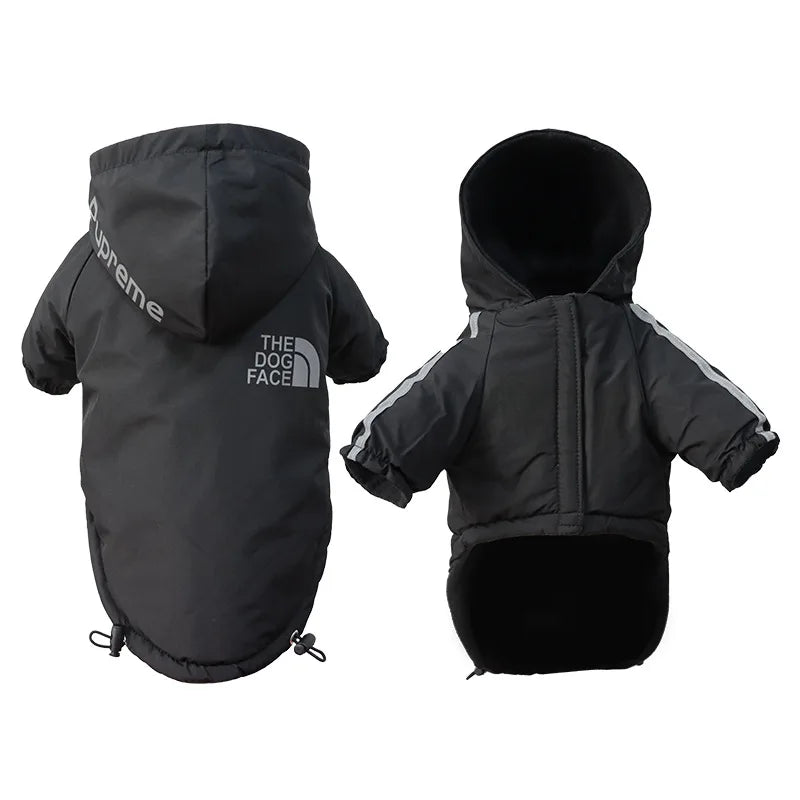 Winter Warm Fleece Waterproof Reflective Pet Clothes For Small to Medium Pet