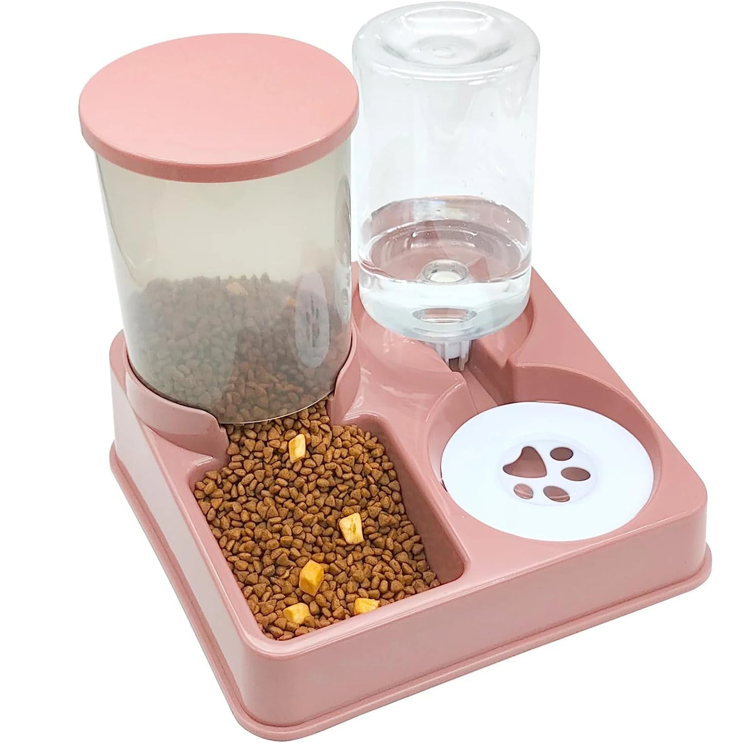 2 In 1 Tilted Automatic Pet Food And Water Feeder Gravity Food Feeder and Waterer