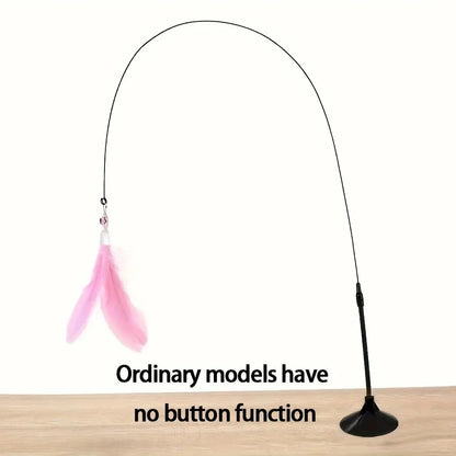 Cat Teaser Toy - Interactive Bell & Feather Wand