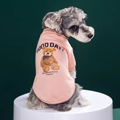 Winter Pullover Sweatshirt Bear Pattern Pet Jacket