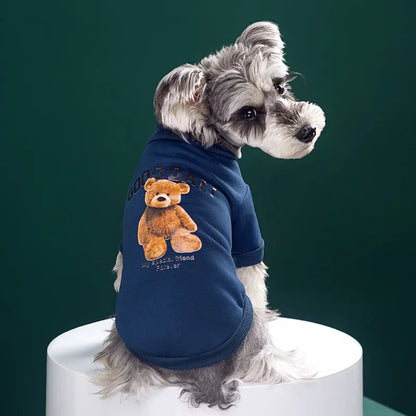 Winter Pullover Sweatshirt Bear Pattern Pet Jacket