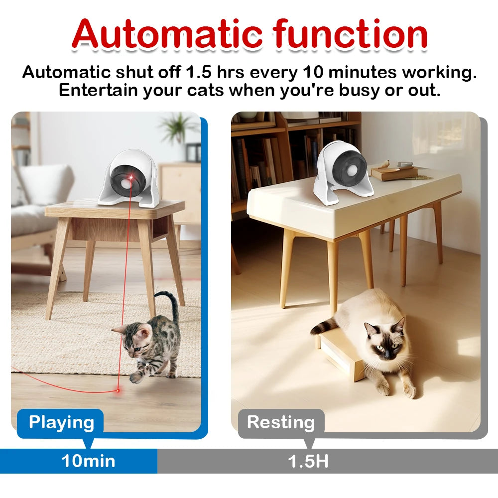 Mix Fast & Slow Laser Game Multi-Angle Adjustable Rechargeable Pet Toys