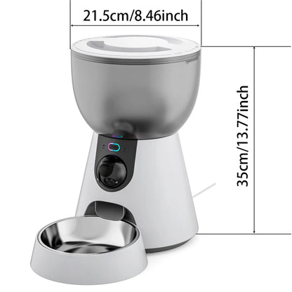4L 5G Net Automatic Smart Pet Feeder With Camera Recorder Timing Video