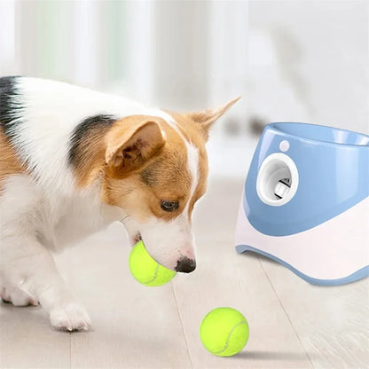 Automatic Dog Tennis Ball Launcher Rechargeable Catapult 6 Ball