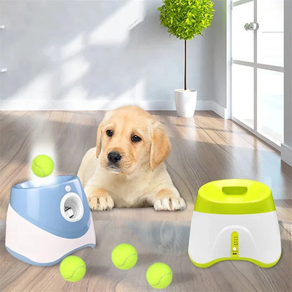 Automatic Dog Tennis Ball Launcher Rechargeable Catapult 6 Ball