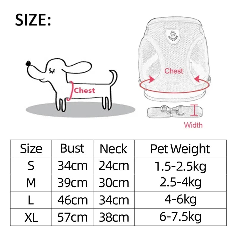 Adjustable Mesh Pet Harness