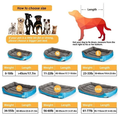 Large Pet Square Plush Washable  Mattress