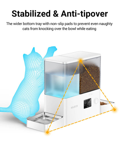 Auto 5L Cat Kibble Dispenser with 3.5L Water Refill