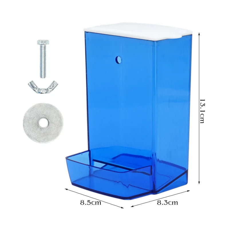 Bird feeder size chart and installation parts – three step visual guide