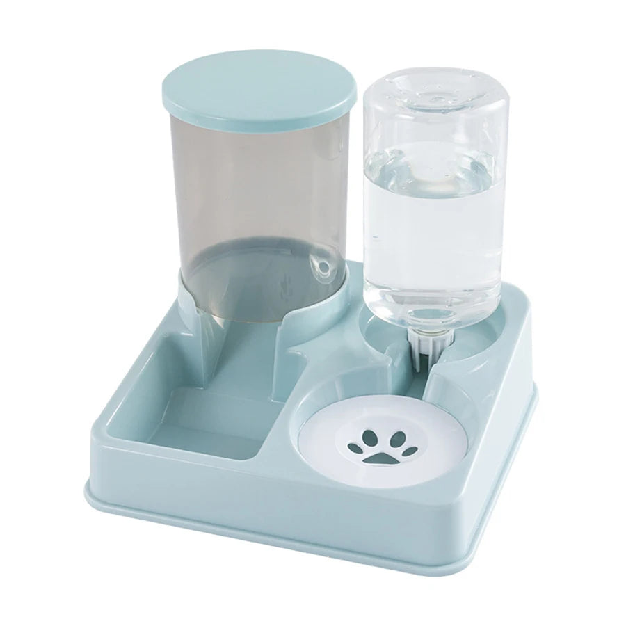 2 In 1 Tilted Automatic Pet Food And Water Feeder Gravity Food Feeder and Waterer