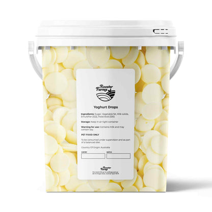 Rooster Farms Dog Treats – Yoghurt Drops for Puppies, 700g Bucket