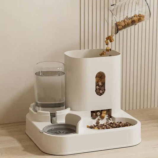 Automatic Pet Feeder and Water Dispenser - Smart Dog Bowl & Cat Feeder, Universal Pet Feeding Station, Electric Pet Water Fountain