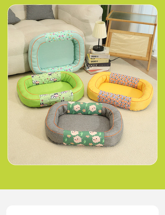Size S Cozy Pet Bed for Small Dogs and Cats - Durable & Chew-Resistant Nest for All Seasons