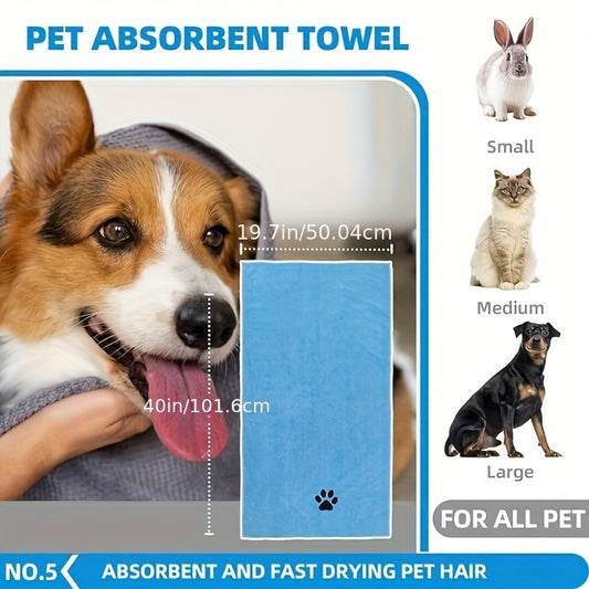 6-Piece Dog Grooming Bath Set - Absorbent Microfiber Towels & Wash Mitts for Shiny Coats